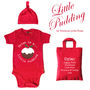 Personalised 'Little Pudding' Christmas Baby Grow, thumbnail 3 of 6