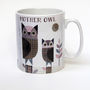 Owls Mug Personalised Tweed Design, thumbnail 2 of 5