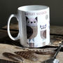 Owls Mug Personalised Tweed Design, thumbnail 3 of 5