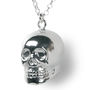 Skull Necklace On Long Chain With A Soft Relaxing Chime, thumbnail 2 of 6