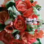 Coral Paper Rose Bouquet, thumbnail 3 of 7