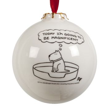 'Today I Will Be Magnificent' Dog Bauble Decoration, 2 of 2