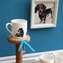 Charcoal Dachshund Dog Mug, thumbnail 1 of 3