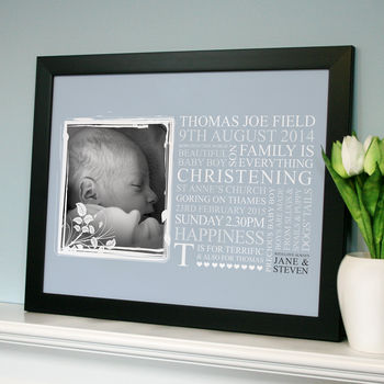 Personalised Baby Christening Art Gift, 8 of 8