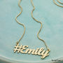 Personalised Hashtag Name Necklace, thumbnail 2 of 12