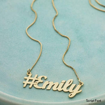 Personalised Hashtag Name Necklace, 2 of 12