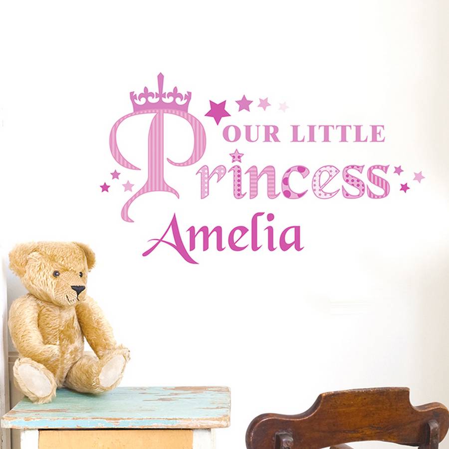 Our Little Princess Girls Bedroom Wall Art By Chalk And Cheese Candles