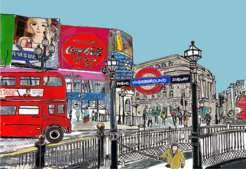 Piccadilly Circus London Card, 2 of 3