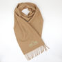 The Alpaca Co. Crest Scarf Camel, thumbnail 1 of 8