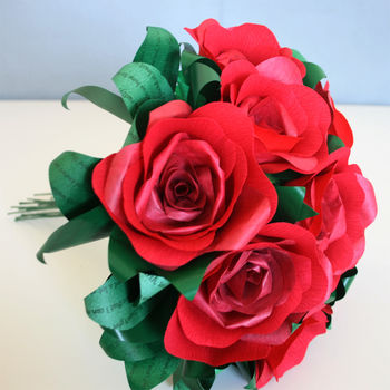 Red Rose Paper Bouquet, 4 of 8