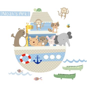 Noahs Ark Fabric Wall Stickers, 4 of 4