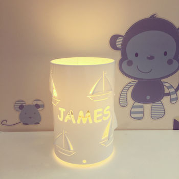 Personalised Boat Table Lamp Children's Lamp, 8 of 8