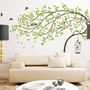 Leaning Tree With Birds And Birdcage Wall Sticker, thumbnail 1 of 3