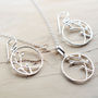 Sterling Silver Bud Loop Necklace, thumbnail 2 of 5