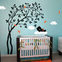 Leaning Right Tree With Baby Bear Wall Sticker, thumbnail 1 of 3
