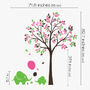 Tree With Baby Elephants And Balloons Wall Sticker, thumbnail 2 of 3