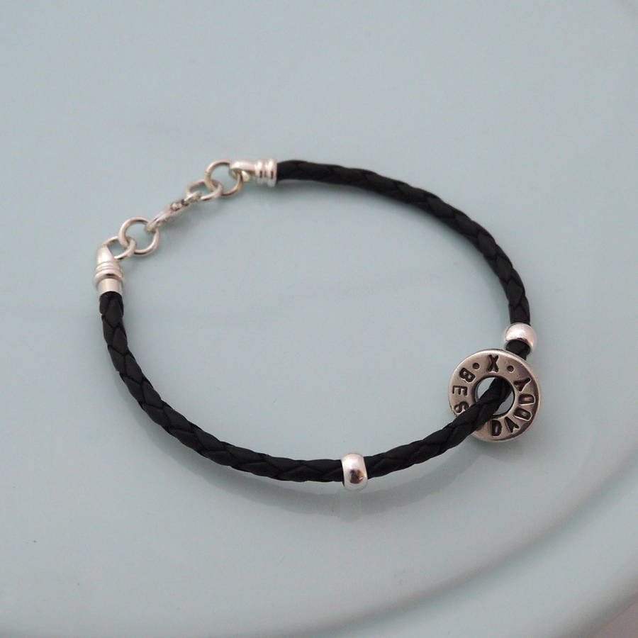 Personalised Silver Washer Bracelet By Dizzy | notonthehighstreet.com