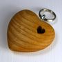 Wooden Heart With Hole Keyring, thumbnail 1 of 4