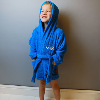 Child's Personalised Embroidered Bathrobe, 2 of 7