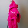 Child's Personalised Embroidered Bathrobe, thumbnail 3 of 7