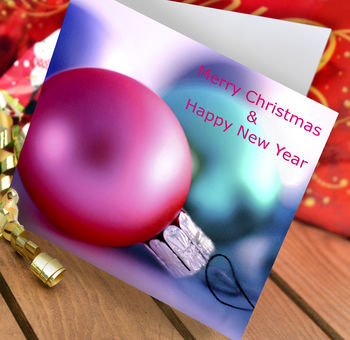 Christmas Baubles Card Pack Of 10, 2 of 3