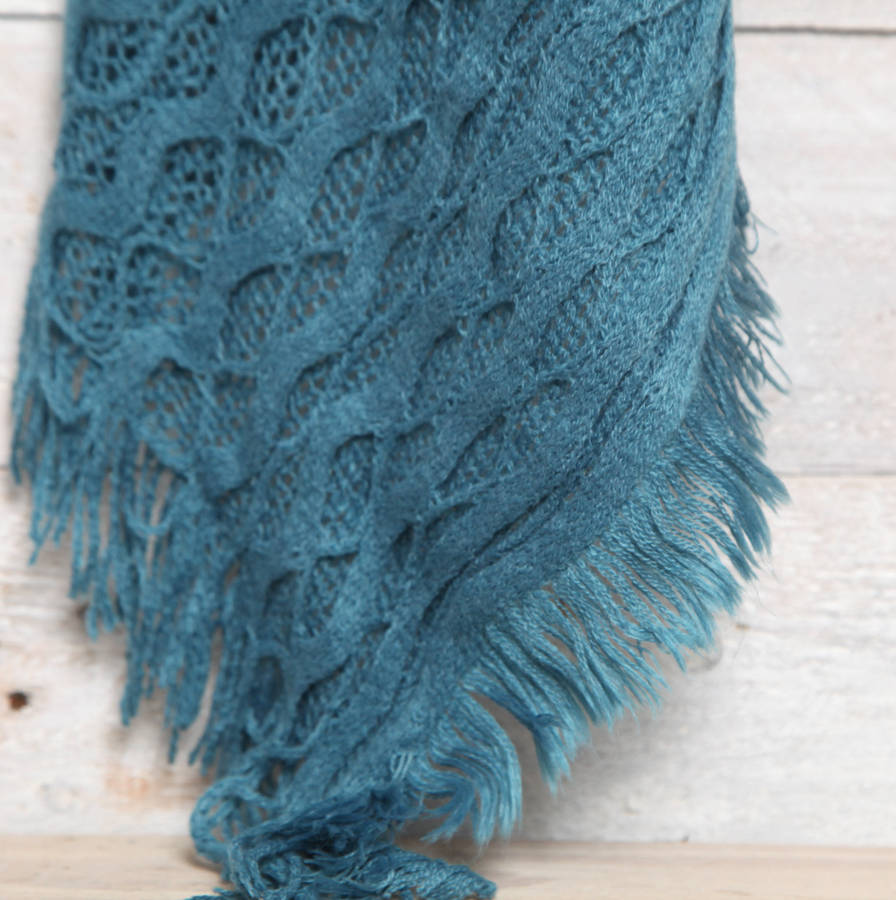 fringe trimmed poncho