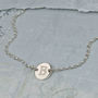 Girls Personalised Initial Silver Disc Necklace, thumbnail 1 of 6