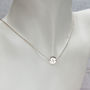 Girls Personalised Initial Silver Disc Necklace, thumbnail 4 of 6