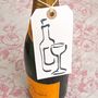 Set Of Five Wine / Champagne Bottle Gift Tags, thumbnail 1 of 3