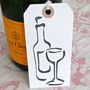 Set Of Five Wine / Champagne Bottle Gift Tags, thumbnail 2 of 3