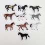 Set Of 10 Plastic Toy Horses, thumbnail 1 of 2