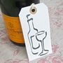 Set Of Five Wine / Champagne Bottle Gift Tags, thumbnail 3 of 3