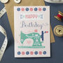 'Sew Happy' Birthday Greeting Card, thumbnail 1 of 2