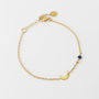 Gold Plated Moon Bracelet With Lapis Lazuli, thumbnail 1 of 3
