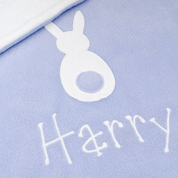 Easter Bunny Rabbit Personalised Baby Blanket, 10 of 11