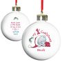 Personalised Baby's First Christmas Bauble, thumbnail 2 of 4