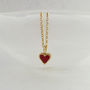 Gold And Enamelled Heart Necklace, thumbnail 2 of 10