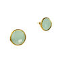 Cressida Stud Earrings Chrysoprase And Gold, thumbnail 1 of 2