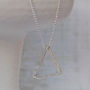 Mens Secret Message Silver Triangle Necklace, thumbnail 5 of 12