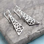 Sterling Silver Asymmetric Triangle Set, thumbnail 3 of 5