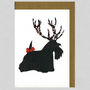 Illustrated Scottie Deer Blank Card, thumbnail 1 of 2