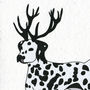 Illustrated Dalmatian Deer Blank Card, thumbnail 2 of 2