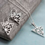 Silver Geometric Triangle Jewellery Set, thumbnail 2 of 6