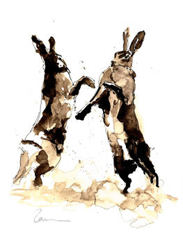 Hare Print, Boxing Bout, 2 of 2