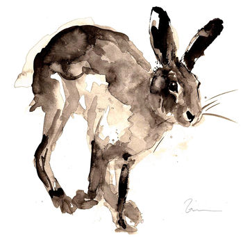 Hare Print, Running Hare, 2 of 2
