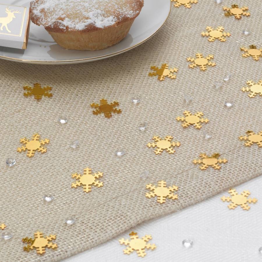 Christmas Gold Snowflake And Diamond Table Confetti By Postbox Party