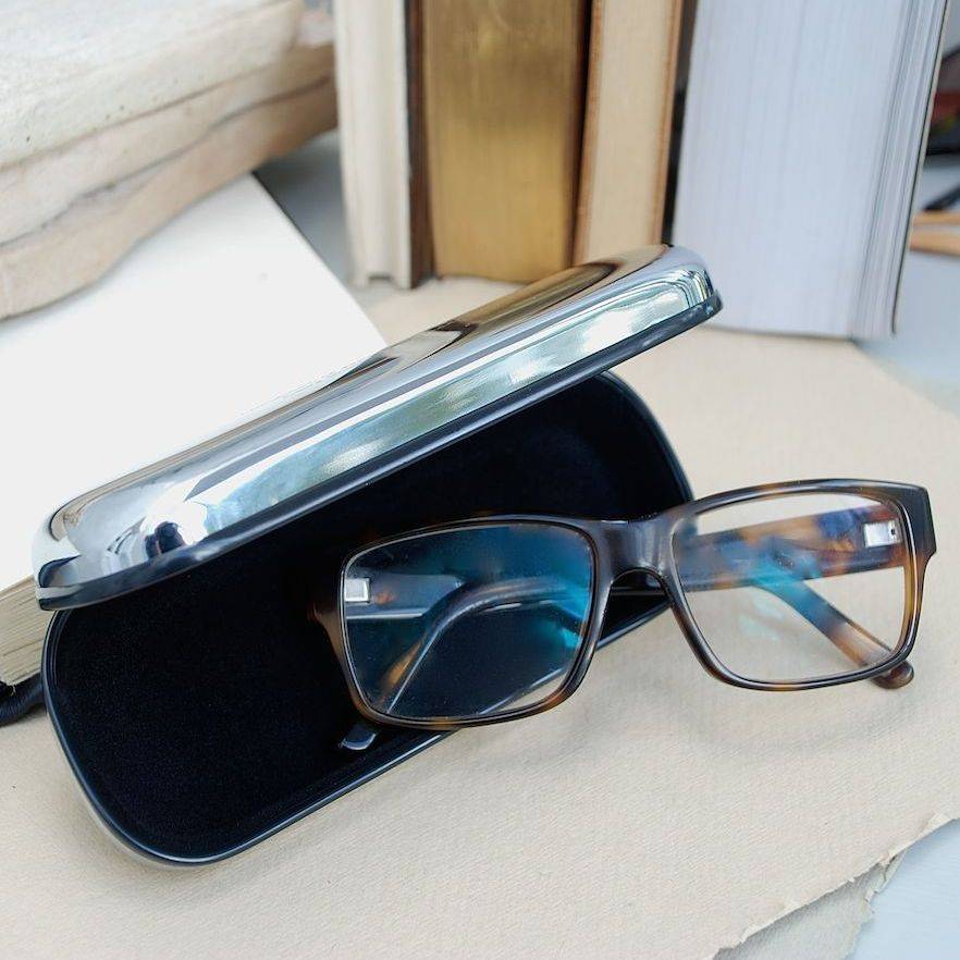 personalised chrome glasses case by penelopetom | notonthehighstreet.com