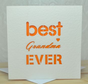 Best Grandma Ever Laser Cut Card, 2 of 4