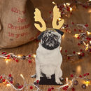 Pug Dog Christmas Decoration