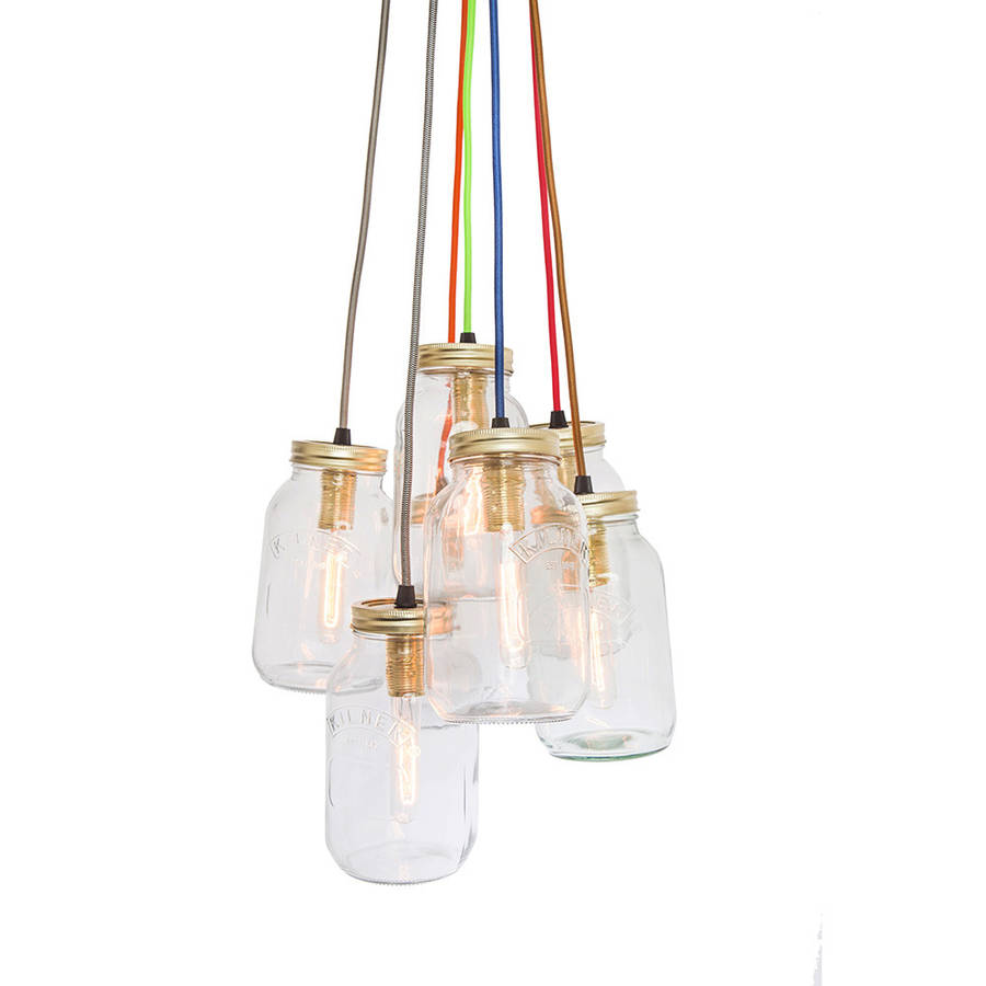 seven jam jar pendant light by nuvarti